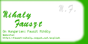 mihaly fauszt business card